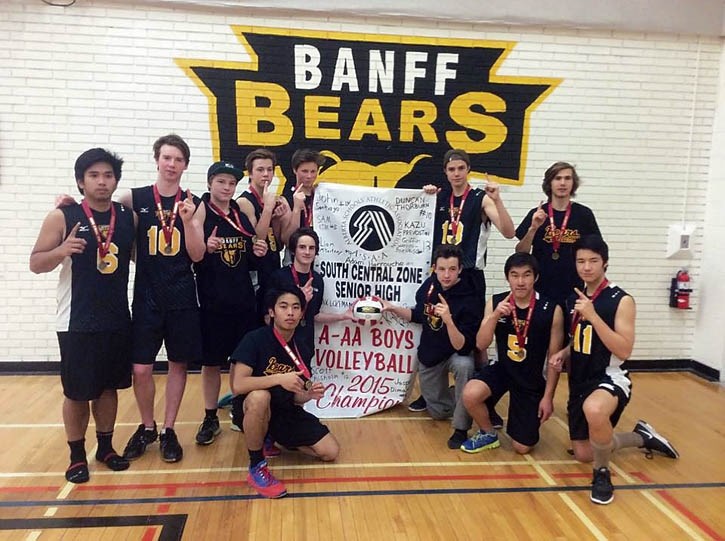 Banff’s winning volleyball team