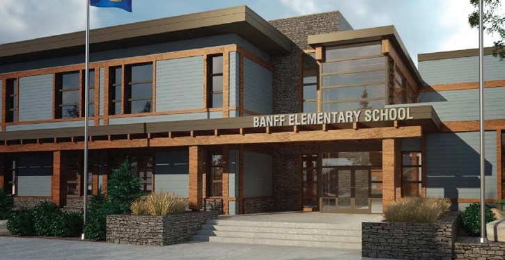 An artist’s rendering of the proposed new Banff Elementary School.