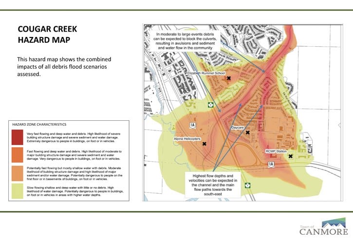 Cougar Creek hazard map