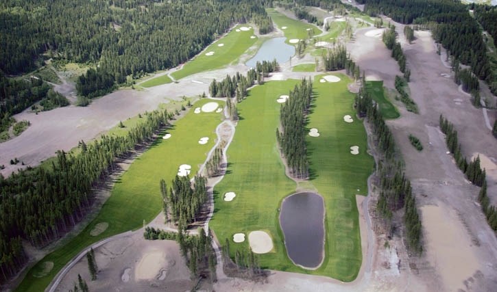 The unfinished Three Sisters golf course in Canmore.