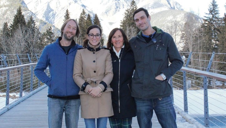 Lorinda Stewart with her daughter, Amanda Lindhout and sons Mark Culp (left) and Nathaniel Lindhout.