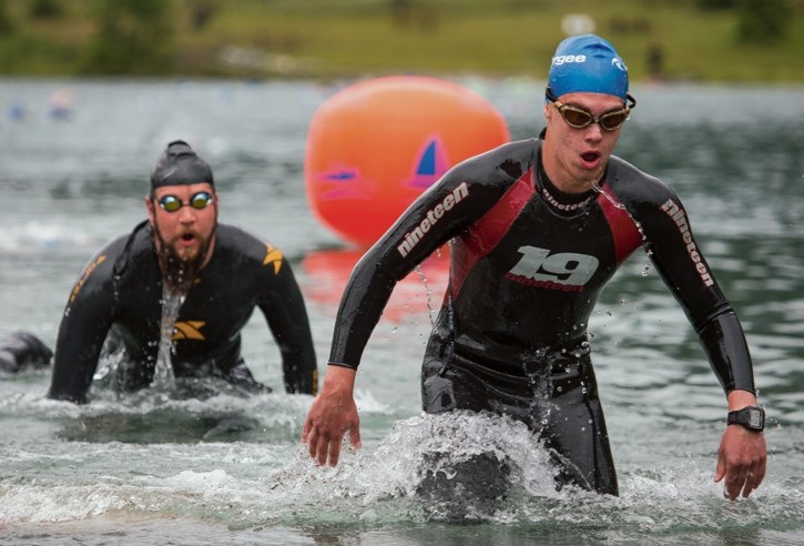 Neo Gleason was the top swimmer in the 1500m Grizzly Mountain Events open water swim on Saturday (July 16).