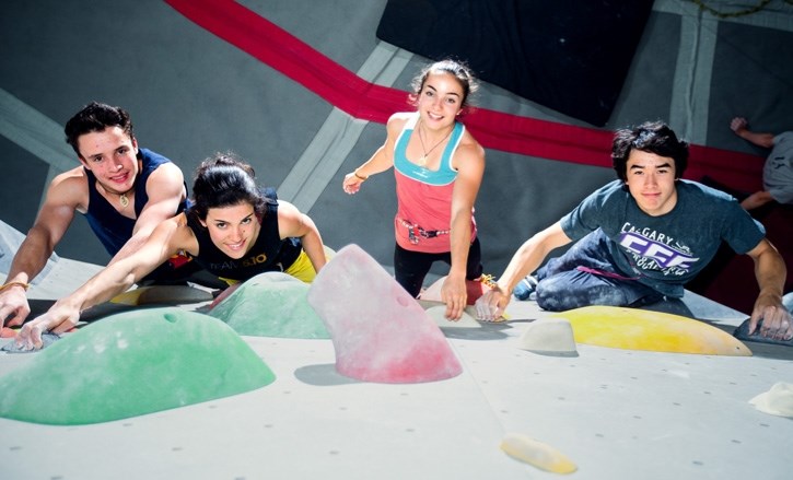 Canmore Youth Indoor Climbing Society members (left to right) Alex Fricker, Sara Frangos, Becca Frangos and Simon Yamamoto all took home medals at Provincials in Edmonton and 