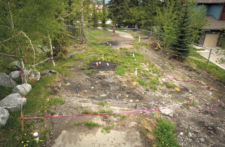 The sinkhole at Dyrgas Gate in Canmore.