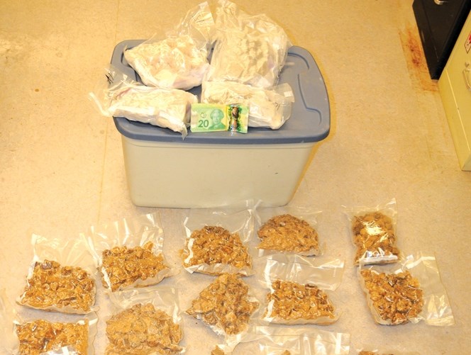 Drugs seized by RCMP near Banff, June 14.