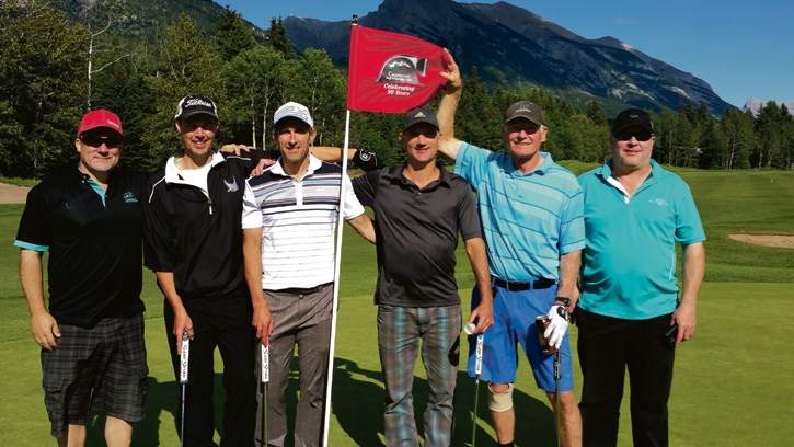 The Canmore Golf and Curling Club raised funds for the Banff YWCA women’s emergency shelter on Sunday (June 19) as part of 100 Holes of Help. Men’s club vice captain John