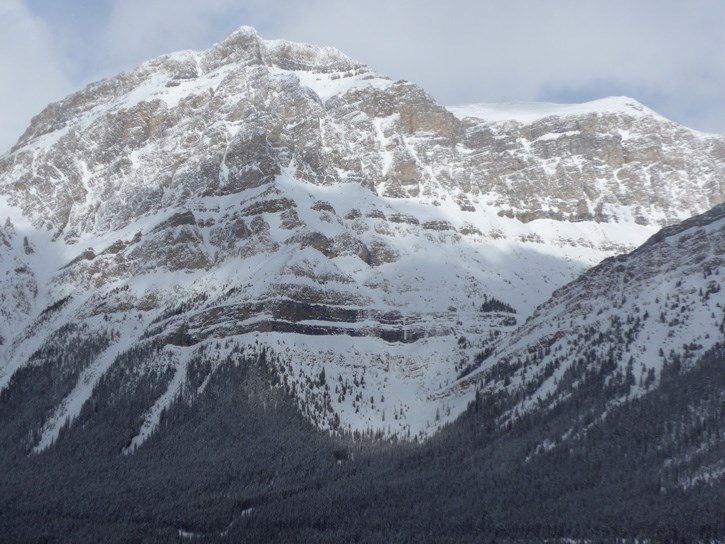 Mount Hector north of Lake Louise in Banff National Park is the site of an avlanche that killed two American snowshoers visitng the area last week.