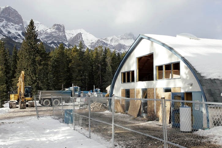 The old Canmore Daycare building is prepared for demolition in 2013.