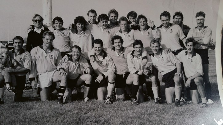 Banff Rugby and Football Club after its 1985 provincial championship victory. A first in club history.