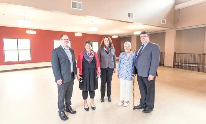 Funding is announced for an expansion on the Bow River Seniors Lodge, at the lodge in Canmore on Friday (April 28).