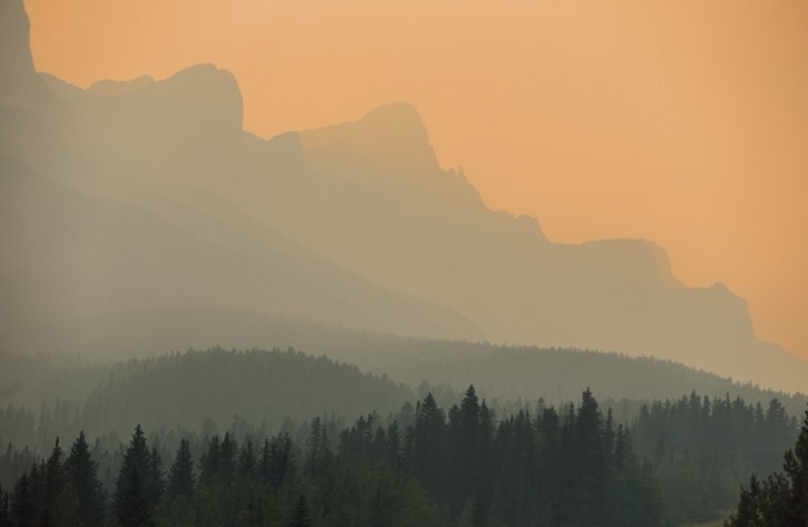 Smoke from the Verdant Creek wildfire has blanketed the Bow Valley since Saturday afternoon (July 15).