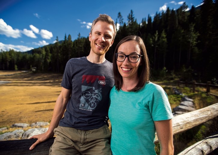 Ryan Correy and wife Sarah Hornsby in Canmore.