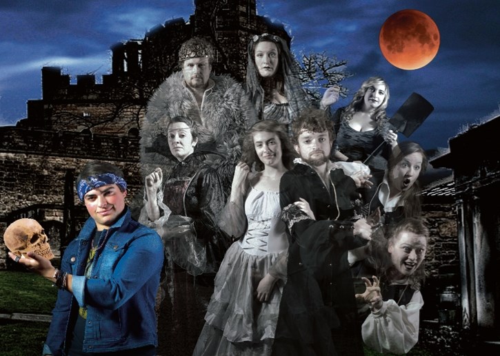 The cast of Haunted House Hamlet, a co-production of Theatre Canmore and Calgarys Artists Collective Theatre.