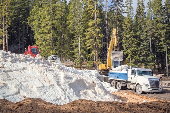 Frozen Thunder being built at the Canmore Nordic Centre. RMO FILE PHOTO