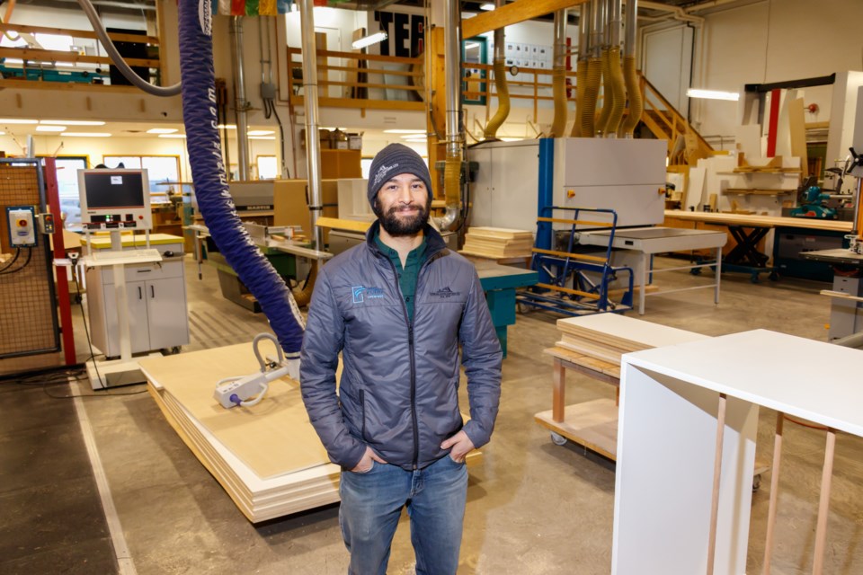 Canmore Woodcrafters Ltd. second-generation owner Brian Salzgeber stands in the heart of the shop on Nov. 28. CHELSEA KEMP RMO PHOTO