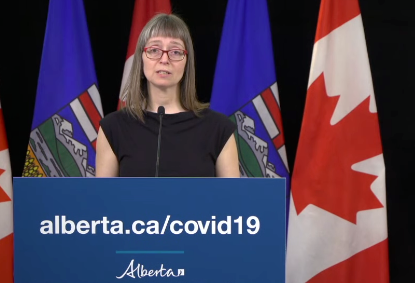 Alberta's Chief Medical Officer Dr. Deena Hinshaw provides an update on COVID-19 in the province on Friday (April 3).