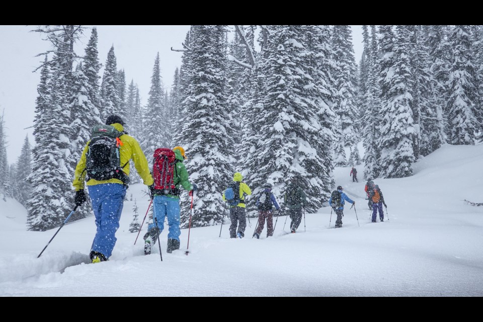 Guests take on the uptrack at Talus Backcountry Lodge. MARCUS BARANOW PHOTO