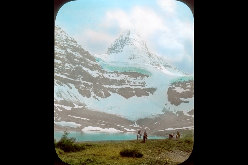 A lantern slide of Mount Assiniboine from the 1907 collection of Mary Vaux. SUBMITTED PHOTO 