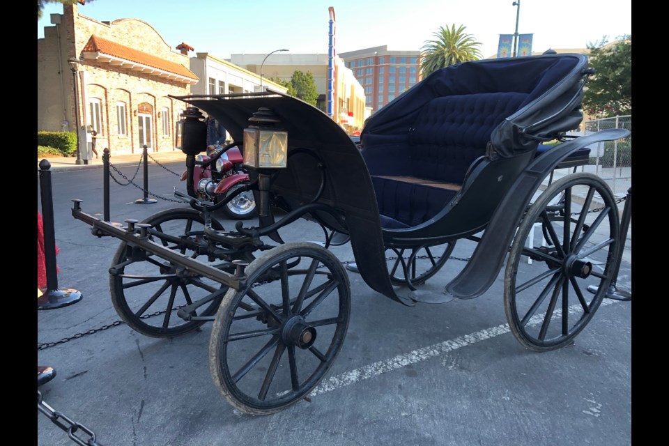 This 1890 Ladies “George IV” Phaeton Carriage is from the Roth Collection Filoli, a collection of Victorian carriages owned by San Mateo County residents. The carriages will be displayed at the San Mateo County History Museum’s Taube Family Carriage House and Automobile Gallery in Redwood City. Photo by Sue Dremann.