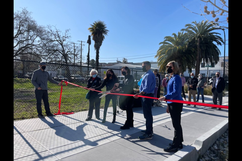 City officials gather to cut the ribbon