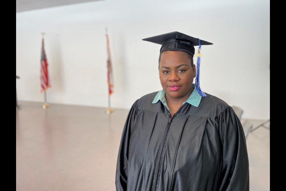 Monet Pierson is the first woman to complete her high school education while in custody at Maple Street Correctional