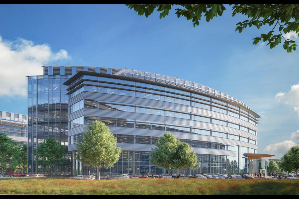 Renderings of the proposed Harbor View science and tech campus