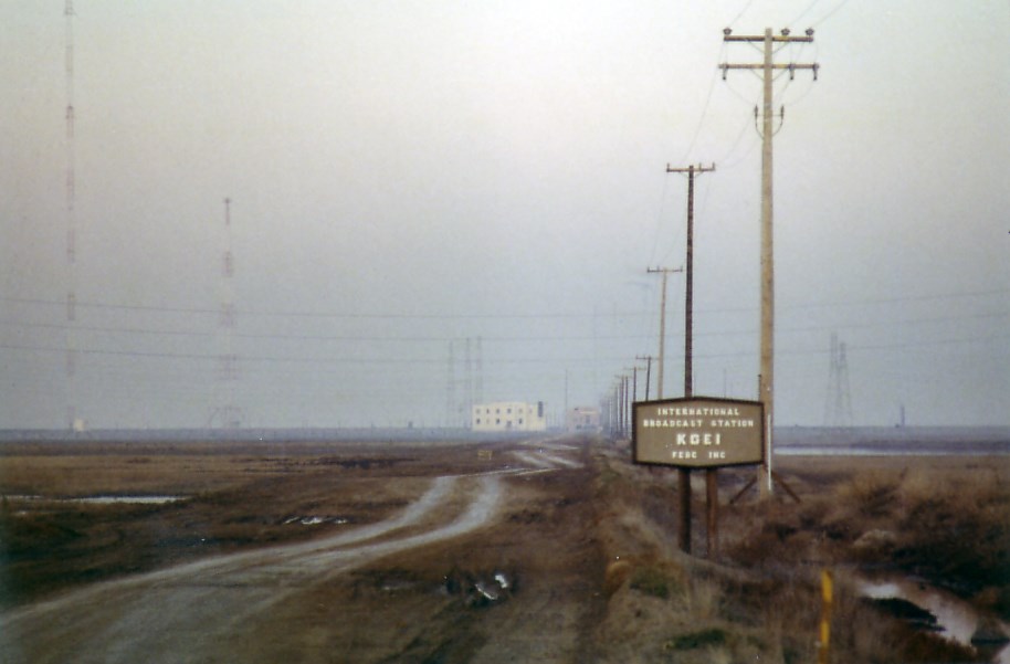 Road leading to office and transmitter