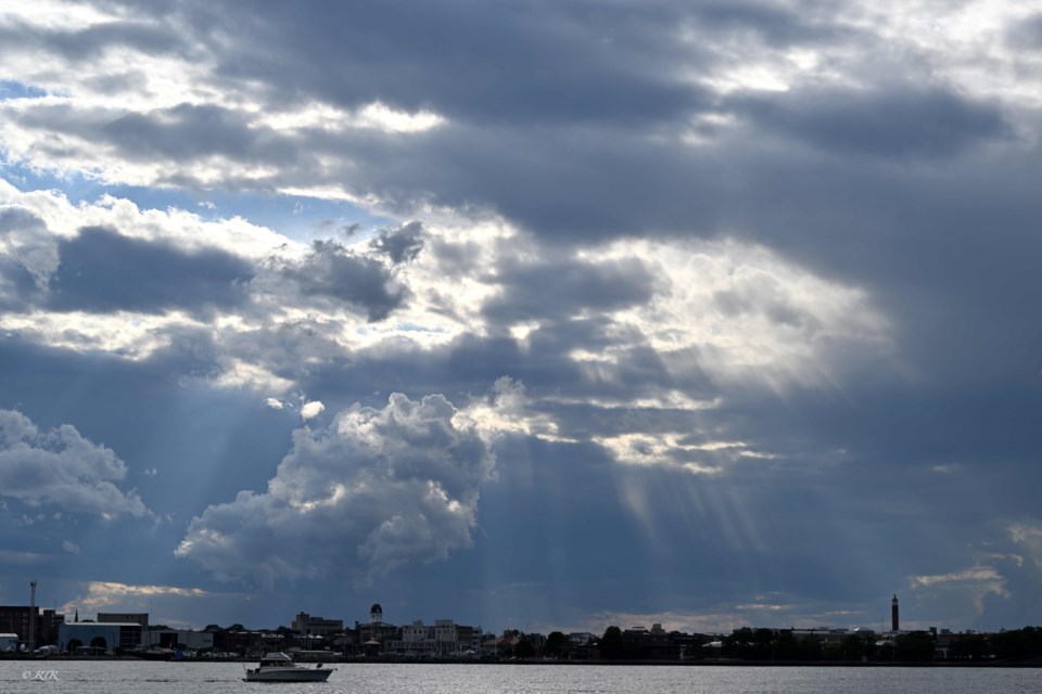 Skies over the river