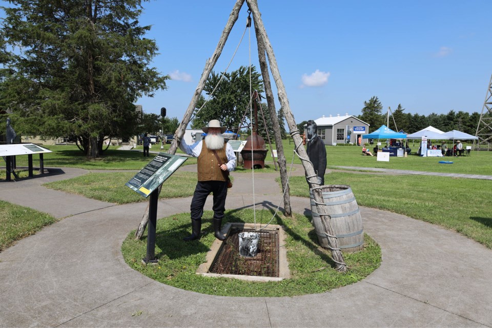 costumed-interpreter-doug-robinson-portrays-historical-figure-james-miller-williams-at-the-2024-black-gold-fest-event