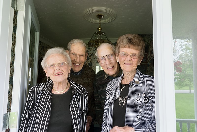 Jack and Jean Watson, striped top and Jim and Helen, Watson