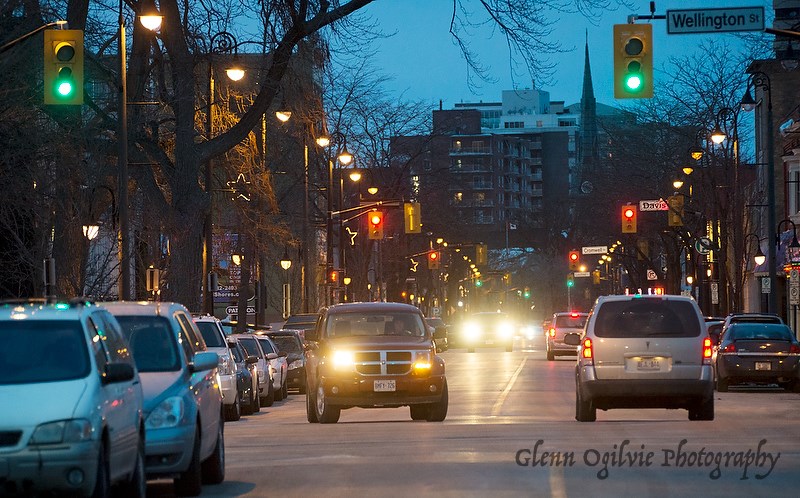 Traffic lights downtown Sarnia