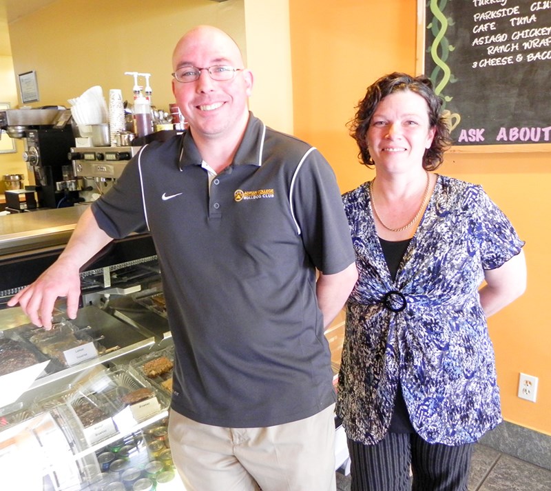 Brian and Karen Levesque of the new Parkside Perk cafe.Cathy Dobson