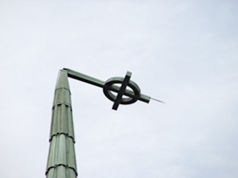 The steeple of St. Andrew&#8217;s Church in downtown Sarnia was damaged.Laura Austin