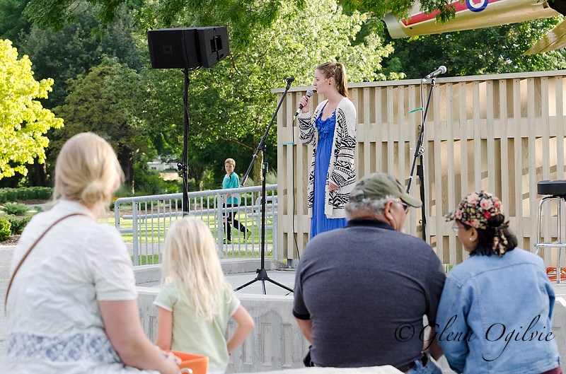 Jaime Davies, performs a song which will be featured in the Wizard of Oz at the Imperial Theatre Sept. 17., by Rebound's Act II program.