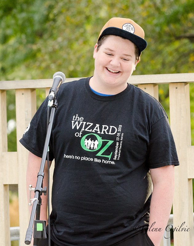 Tyler McKay, 14, was happy with his performance of Don't Stop Believing.