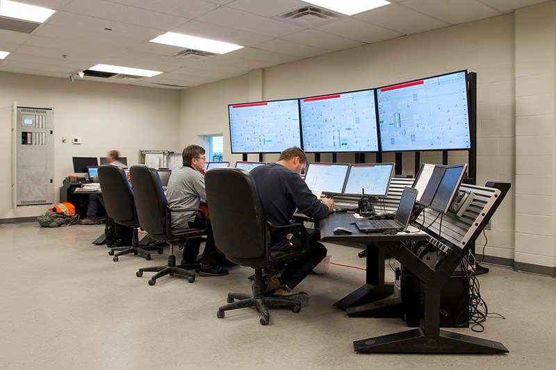 Staff monitor production in a control room at the $186-million (CAN) plant. Photo courtesy of Bioamber
