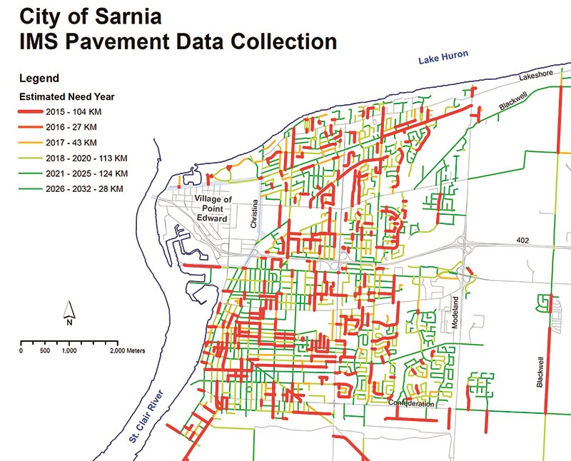 Engineering &#8211; 05b &#8211; Pavement Data Condition &#8211; Map (Colour)