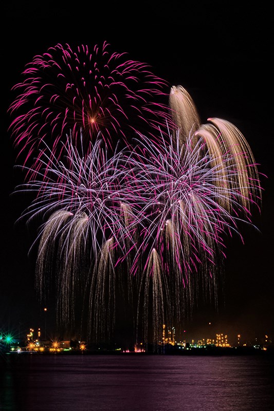 From the 2013 Canada Day fireworks, which were launched from a barge in the St. Clair River. Bruce Smith
