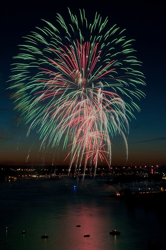 Canada Day fireworks from Sarnia's Point Lands on July 1, 2014. Bruce Smith
