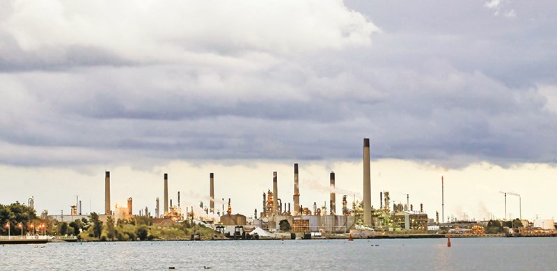 Sarnia skyline and Chemical Valley at night