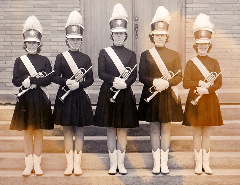 Marching Angels, from left, Linda Miller, Elsie Strozuk, Diane Austin, Michelle Bindner and Lori Craig. Submitted Photo