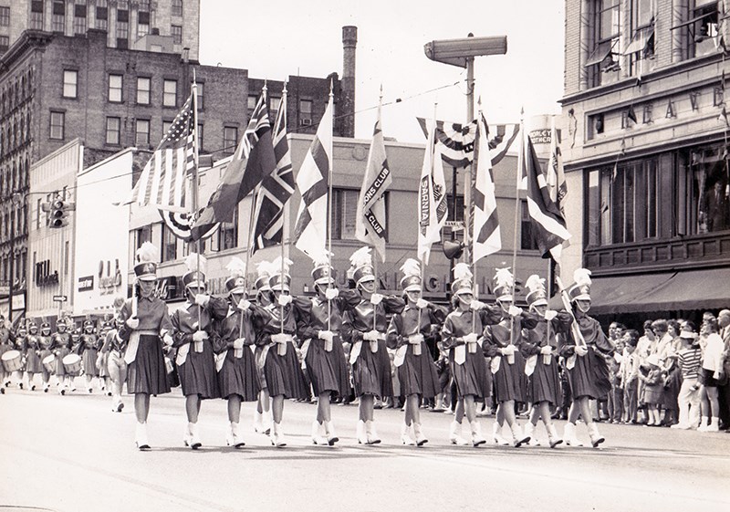 Sarnia's Lionettes marching band on parade in Saginaw, Michigan. Submitted Photo