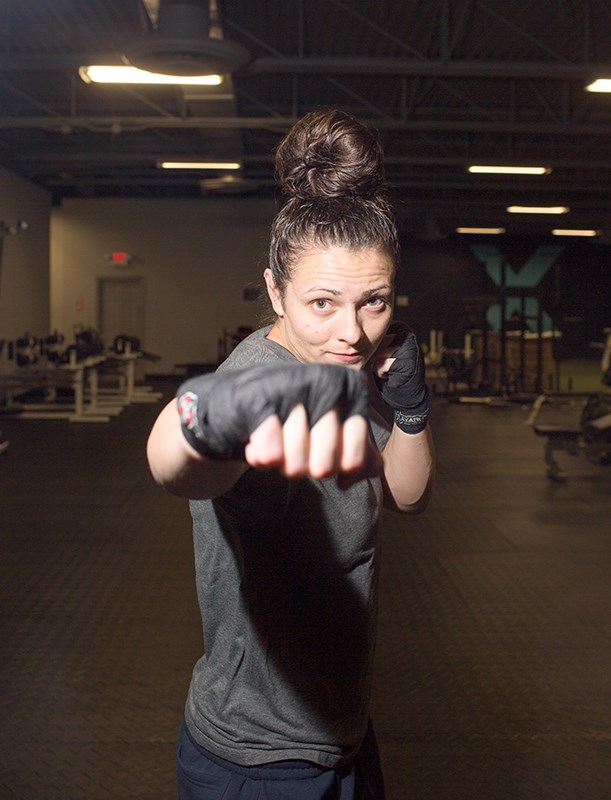 Bobbi Jo Dalziel, 30, during a training seassion at We Are Fitness in Point Edward. Troy Shantz