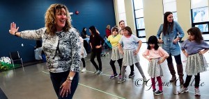 Show co-writer Holly Wenning of Stars of Tommorow Musical leads a dance number during rehearsals for the March 10 show. Glenn Ogilvie 