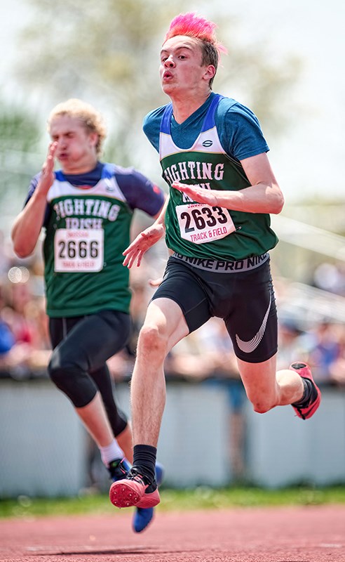 2017-05-17 SWOSSA Day One &#8211; CKSS Track- 2017-498603-Luc Lacroix (StPats) 100 m 2nd (11.4)-V1 copy_1