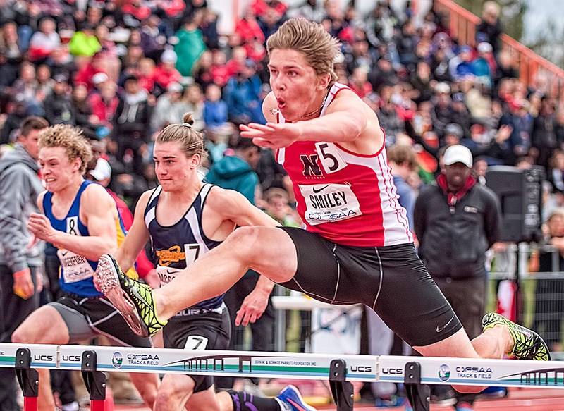 2017-06-02 OFSAA Track and Field Championhsips &#8211; Belleville &#8211; Day Two &#8211; DSC_4351-Avery Smiley (NCIVS) MB Sprint Hurdles (GOLD &#8211; 14.12s)-V2 copy_1