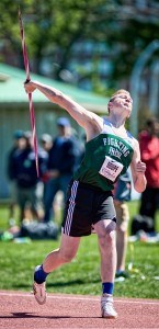 Josh Doupe of St. Patrick's won a bronze in junior javelin at the OFSAA Track and Field Championhsips in Belleville, Ont. on June 3. Bruce Smith, Special to The Journal