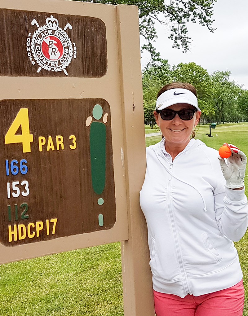 Tina Maitland at #4 on Black River Country Club course.Submitted Photo