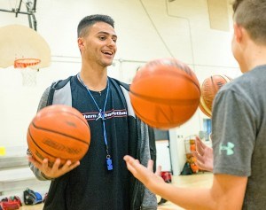 Samuel Fairbairn has been an instructor the past three years at the Northern Valhalla basketball camp - the same camp at which he was introduced to basketball. Troy Shantz