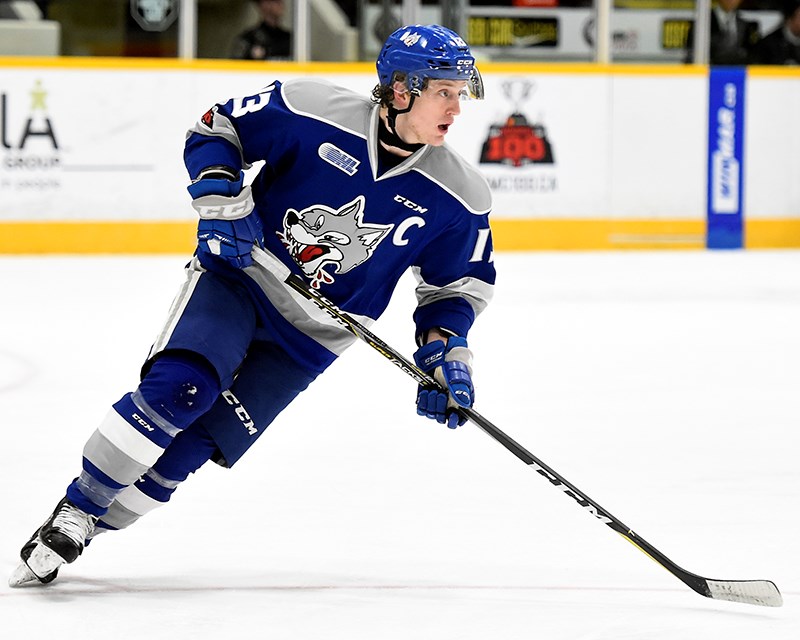 Michael Pezzetta of the Sudbury Wolves. Photo by Aaron Bell/OHL Images